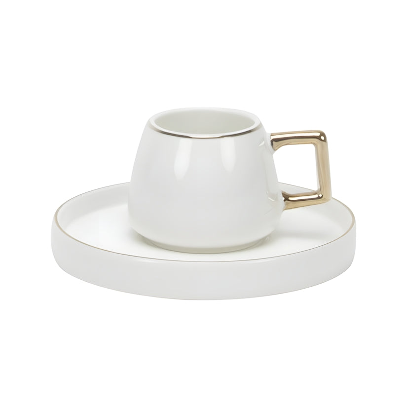 Brigo Espresso 6er Set Weiß / Gold 90ml