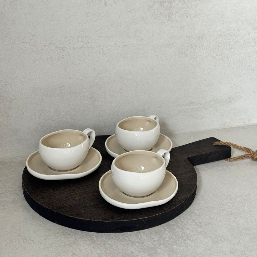 Barles Espresso 6er Set Taupe 125ml