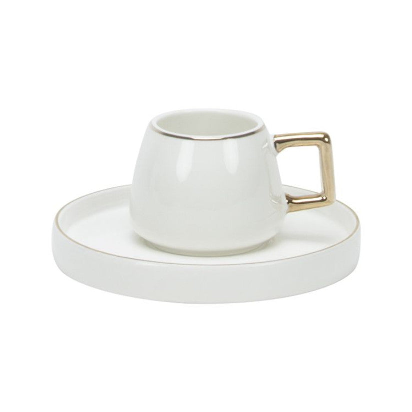Brigo Espresso 6er Set Weiß / Gold 90ml