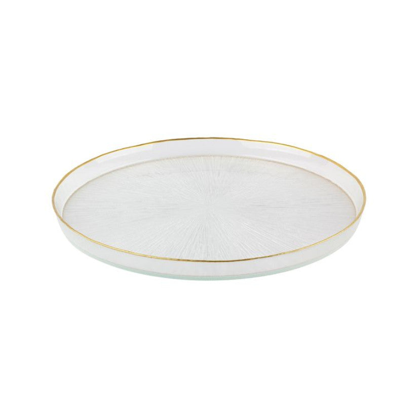 Rexy Teller Transparent / Gold Ø39 cm