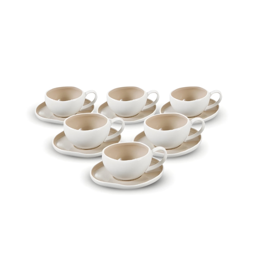 Barles Espresso 6er Set Taupe 125ml