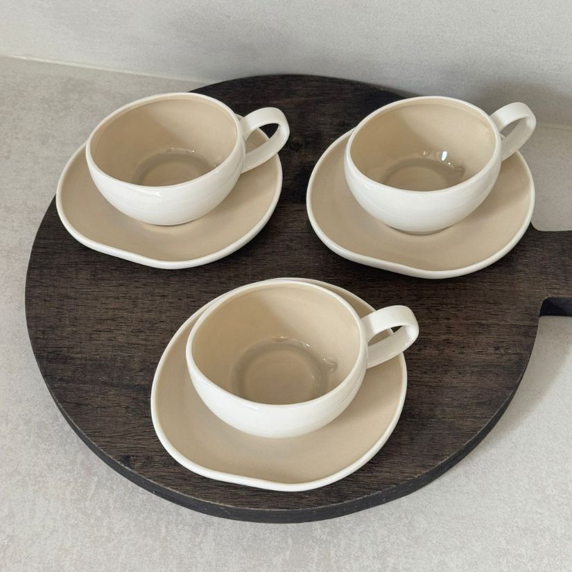 Barles Espresso 6er Set Taupe 125ml