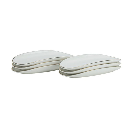 Evry Schüssel 6er Set Weiß / Gold 20,5 cm