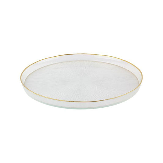Rexy Teller Transparent / Gold Ø39 cm