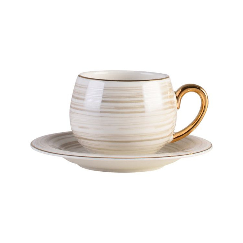 Gogru Espresso 6er Set Weiß / Grau / Gold 120ml
