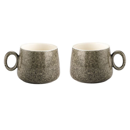 Pau Kaffeetasse 2er Set Mattweiß / Grau 250ml